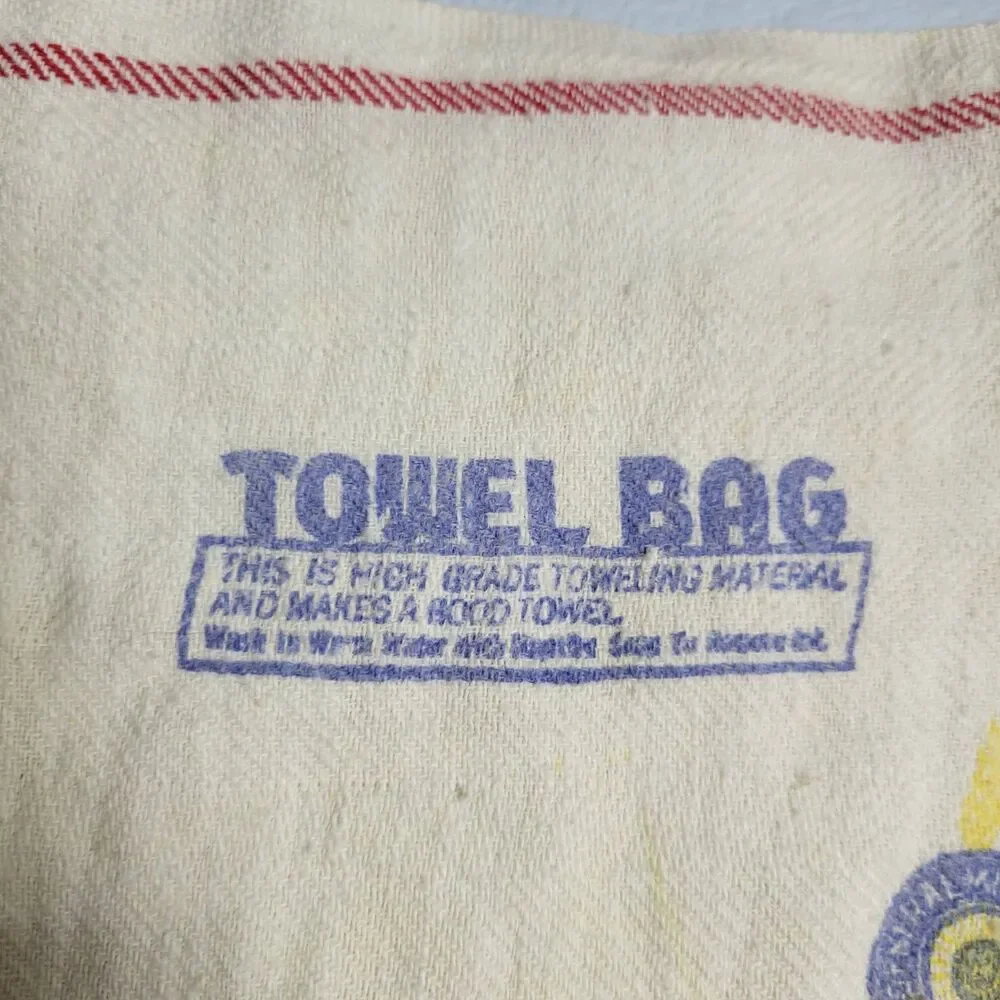 Vtg Bonnie Mae Flour Sack Towel Bag General Mills Cotton Farmhouse Boho Rustic